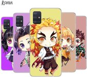 Funda blanda con diseño de Kimetsu no Yaiba para Samsung Galaxy A01, A11, A12, A22, A21S, A31, A41, A42, A51, A71, A32, A52, A72 y A02S Samsung A01