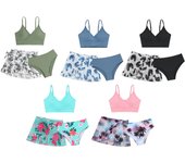 Trajes de baño para niños, deportes acuáticos, playa, surf, tankini, trajes de baño para niñas, traje de baño de bikini acolchado de 3 piezas con cubierta 11-12 Years verde