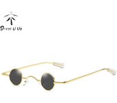 Pequeñas gafas de sol redondas Steampunk para hombres y mujeres, gafas de sol Retro de Metal Steam Punk, gafas de sol masculinas Vintage góticas
