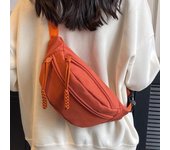 Riñonera de nailon de gran capacidad para mujer, estilo urbano, bolso de pecho, bandolera de hombro a la moda, riñonera informal negro