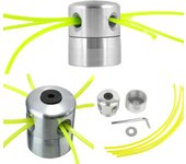 Cabezal de corte universal de aluminio con cuatro hilos para desbrozadora y cortadora de césped onesize