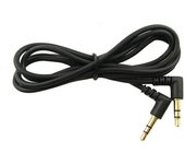 Cable de audio estéreo para altavoz auxiliar de coche, macho a macho, ángulo de 90 grados, 1m, 3,5mm negro