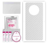 apgo Protective Skin Sticker for the back compatible with Huawei Mate 40E Pro, Wrap Film, Foil, Vinyl - Pattern Transparent Carbon