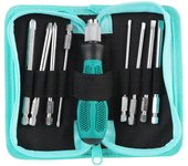 Juego de destornilladores portátiles duraderos para aplicaciones eléctricas, herramientas manuales para reparación de automóviles, juegos de herramientas para el hogar, electrodomésticos, destornillador magnético Green 8-in-1