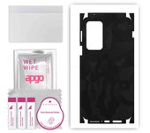 apgo Protective Skin Sticker for the back+sides compatible with Motorola Edge 20 Pro, Full Wrap Film, Foil, Vinyl - Pattern Black Camo
