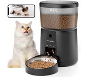 4L 1080P vidéo Distributeur Automatique de Nourriture Distributeur de Croquettes pour Chats et Chiens Noir
