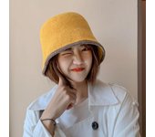 Sombrero de pescador de estilo suave para otoño e invierno, sombrero de pescador de moda coreano para mujer, sombrero de pescador de lana con protección para las orejas de color puro 05