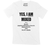 Camiseta ULTRABÁSICA para hombre Camiseta Black Lives Matter Sí, soy una camiseta mixta Ropa vintage XS blanco