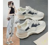 Zapatillas para correr universitarias retro de moda para mujer Forrest Gump 2025: zapatillas deportivas casuales y versátiles para primavera y verano. 40 negro/blanco