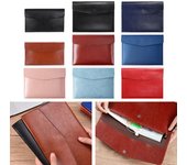 Carpeta de archivo de cuero, maletín, bolsa para documentos, bolsa para documentos, resistente al polvo, para documentos, contratos, facturas, etc. A6 negro