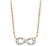 Les Trésors De Lily [L0785] - Collar chapado en oro 'Infini' oro blanco - 15x6 mm oro