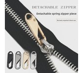 Tirador de cremallera metálico desmontable para bolsos y ropa