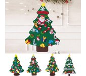 Árbol de Navidad para niños, bricolaje, hecho a mano, educativo, decoración navideña, colgante, hecho a mano, decoración tridimensional para árbol de Navidad One Size