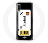 Coque pour Samsung Galaxy A70 Billet d'avion Madrid Espagne