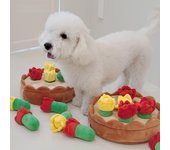 Juguete cómodo para perros de compañía, juguete de peluche para perros pequeños, rompecabezas de flores, juguete para la dentición de gatos, masticadores agresivos, juguete para morder, comederos de comida