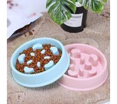 Cuenco de comida lenta para mascotas Cuenco a prueba de asfixia para perros pequeños Cuenco de comida lenta antideslizante Cuenco de arroz para perros Suministros para mascotas disponibles para gatos y perros azul