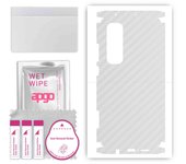apgo Protective Skin Sticker for the back+sides compatible with Xiaomi Mi Note 10 Lite, Full Wrap Film, Foil, Vinyl - Pattern Transparent Carbon