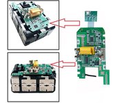 Placa de protección de carga de batería de litio Makita 18V 3.0Ah Bl1850B/Bl1840B one size