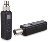 Micrófono con cable a transmisor y receptor XLR inalámbrico Sistema de micrófono inalámbrico UHF para mezclador de audio negro