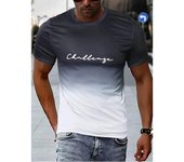 Camiseta Vintage para hombre, Tops de manga corta con estampado degradado 3D, camiseta informal de calle de verano, camiseta de gran tamaño, ropa para hombre XL