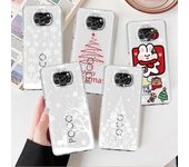 Funda transparente para Xiaomi Mi Poco X3 NFC M3 Pro F3 F1 11 Lite 12 Redmi Note 10 9S 8 7 9 Funda suave para teléfono Feliz Navidad Xiaomi Poco F3