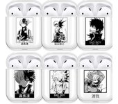 Funda transparente para Airpods con figuras de Anime My Hero Academia, funda para Airpods 2/1, funda de TPU suave Boku No Hero Academia Airpods 1/2