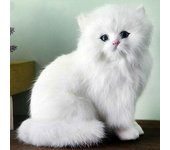Juguete de gato persa de simulación, lindo gato persa, juguete de peluche realista, regalo para niños, decoración de juguete de escritorio, 1 ud.
