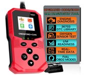Escáner OBD2, lector de código ODB2, escáner OBD2, herramienta de diagnóstico OBDII/EOBD, multiidioma, lectura de información del vehículo, herramienta de diagnóstico del coche V601 rojo