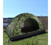 Tienda de campaña portátil de camuflaje para acampar al aire libre para 1-4 personas, tienda de campaña doble para parejas, a prueba de rayos ultravioleta 1 person