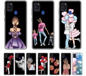 Funda para Samsung Galaxy A21S, color negro, lujosa funda de TPU suave para Galaxy A21S, protección total, parachoques de 6,5 pulgadas A21S-Style 1
