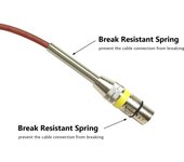 Cable de audio para micrófono de 8,2 pies y 3,5 mm XLR a conector hembra de 3,5 mm Cable de micrófono de condensador Línea de micrófono con rojo