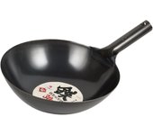 Wok de metal perlado negro de 30 cm, olla Pekín de hierro HB-4215 negro