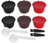 Cápsula de café reutilizable y rellenable con filtro y cuchara, juego de herramientas de café para Dolce Gusto
