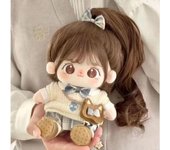 Muñeca de algodón Miaomiao de 20 cm con ropa de bebé intercambiable, muñeco de peluche personalizable, regalo para niñas. Having a skeleton