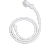 Gaona Este cabezal de ducha y manguera de agua extra fino con orificio de tope suave para el suave para el compatible con el juego de agua baja, ahorra, (Ducha 0,3 mm, Tocar, Tocar, blanco