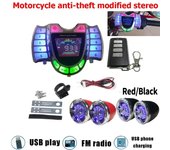 Sistema de audio con altavoz compatible con Bluetooth para motocicleta HY-008, manos libres, radio TF, cargador USB