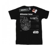 STAR WARS Camiseta con estampado del Halcón Milenario para hombre L negro