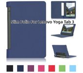 Funda para Lenovo Yoga Tablet 3 8 Funda delgada Folio para Lenovo Yoga Tab 3 Tab3 8 YT3-850F 850M azul oscuro