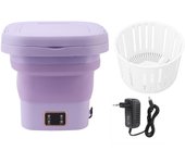 Lavadora portátil de 9 litros, pequeña y plegable, lavadora automática para ropa interior de bebé. púrpura