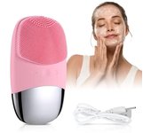 Cepillo limpiador facial portátil recargable eléctrico de silicona para limpiar el rostro