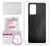 apgo Protective Skin Sticker for the back compatible with Oppo Find X5 Lite, Wrap Film, Foil, Vinyl - Pattern Black Leather