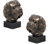 English Mastiff - Dog statue, bust on stone base, sculpture, trophy for dog show by Art-Dog brand marrón