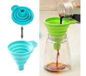 Embudo plegable de silicona, embudos portátiles para tolva de combustible, embudos plegables para cerveza/aceite, herramientas de cocina