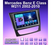 Radio de coche Android 2 DIN para Mercedes Benz Clase E W211 2002-2010 Reproductor multimedia Unidad principal Navegación GPS estéreo WIFI 1 + 16 GB 1+16GB