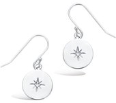 Les Trésors De Lily [Q7529] - Boucles  argent 'Boho' argenté (rhodié) - 11 mm (étoile du nord) plata