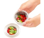Bolsa de basura con filtro, bolsa de filtro de alcantarillado para fregadero de malla desechable, 100 Uds. blanco