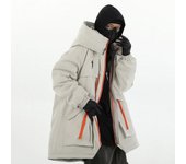 Chaquetas de invierno con múltiples bolsillos, abrigos técnicos, ropa de calle de moda para hombre, parkas de gran tamaño, chaquetas cálidas con capucha M caqui
