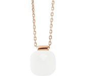 Collar - LOVA LOLA VAN DER KEEN - LINEA MODA - Cristal blanco - Plata de ley 925 - Oro rosa