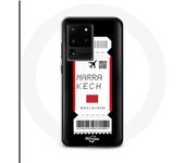 Coque pour Samsung Galaxy S20 Ultra Billet d'avion Marrakech Maroc