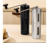 Molinillo de café portátil con manivela para el hogar: máquina manual para café recién molido. non-adjustable thickness negro